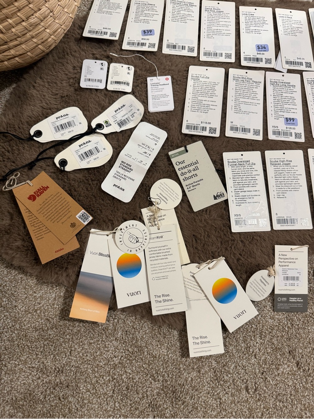 Clothing Tag Collection Selected Brands